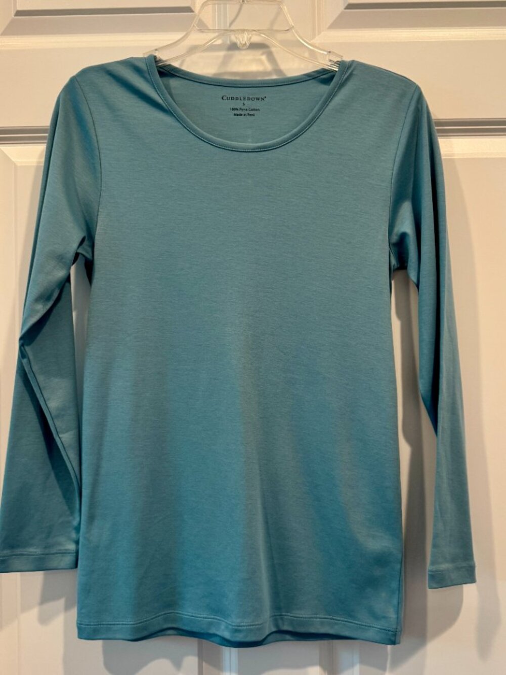 Cuddledown Peruvian Pima Cotton long sleeve crew neck top - Small NWOT - Picture 5 of 8